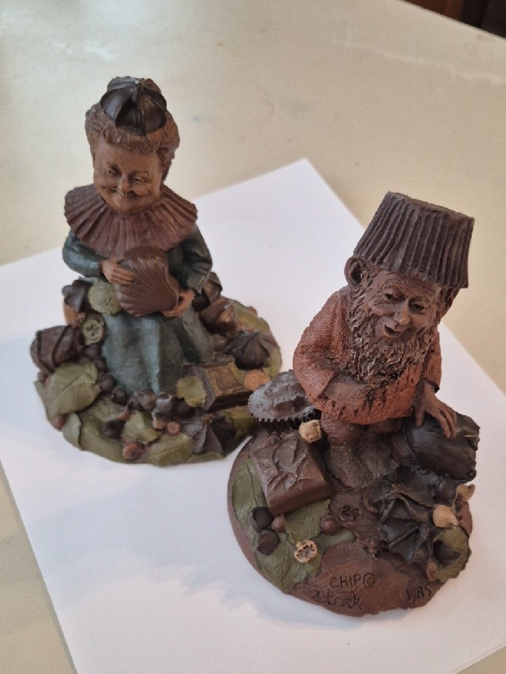 VINTAGE TOM CLARK  Home Art Sculpture  OF CHIP 24# & CANDY 34# THEME CHOCOLATE